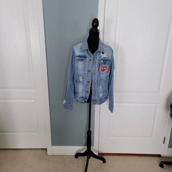 Rue21 Distressed Jean Jacket - Picture 2 of 4